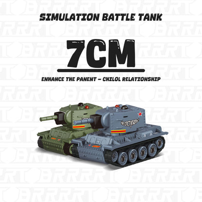 2-Mini RC Battle Tank with Infrared Combat & Rotating Turret